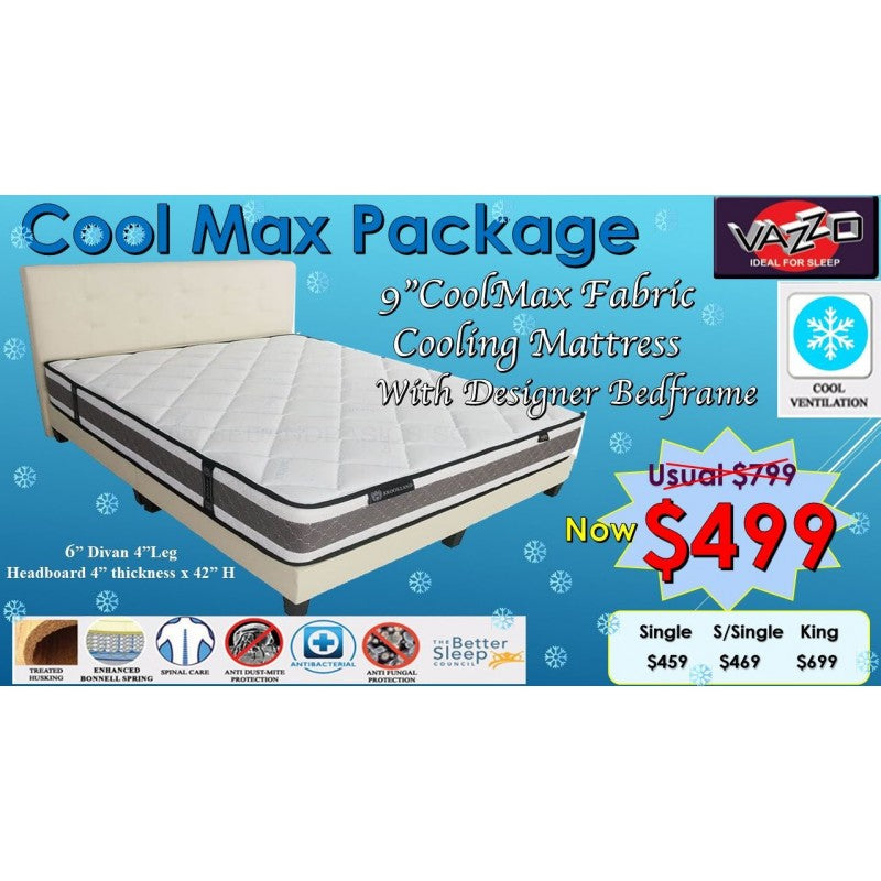 Vazzo Cool Max Spring Mattress Package