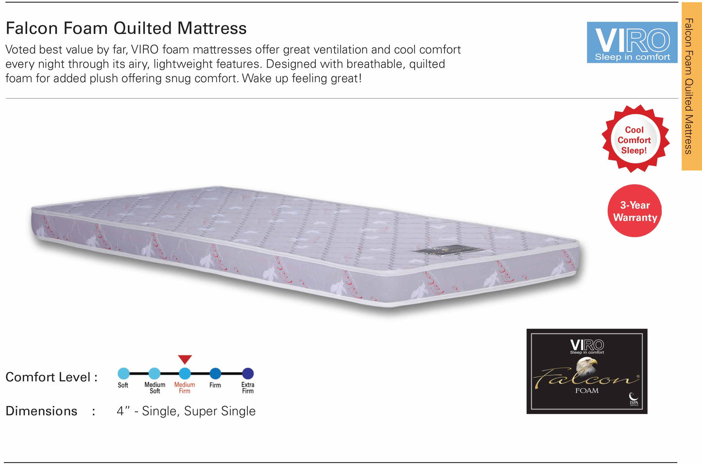 Viro Falcon Foam Quilted Mattress