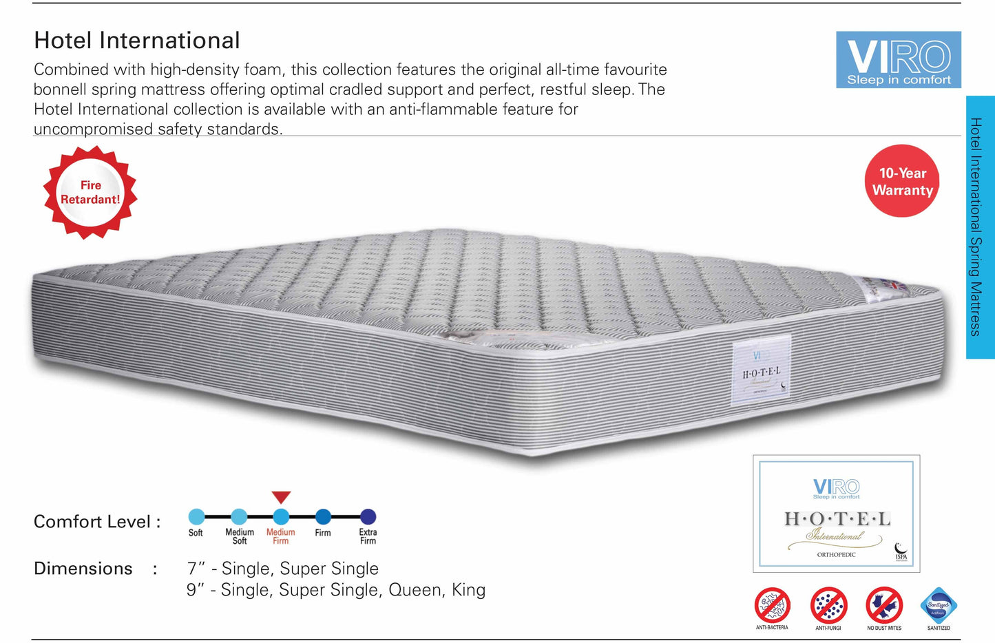 Viro Hotel International Spring Mattress