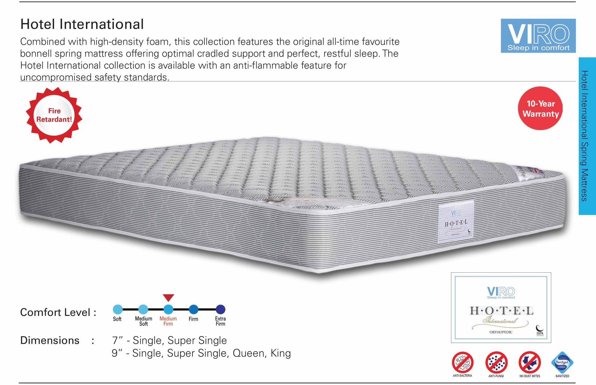 Viro Hotel International Spring Mattress