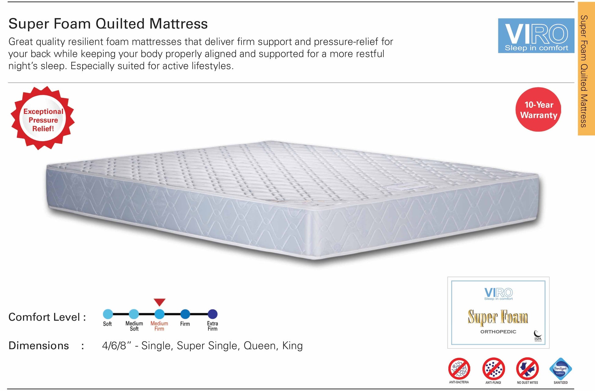 Viro Super Foam Quilted Mattress