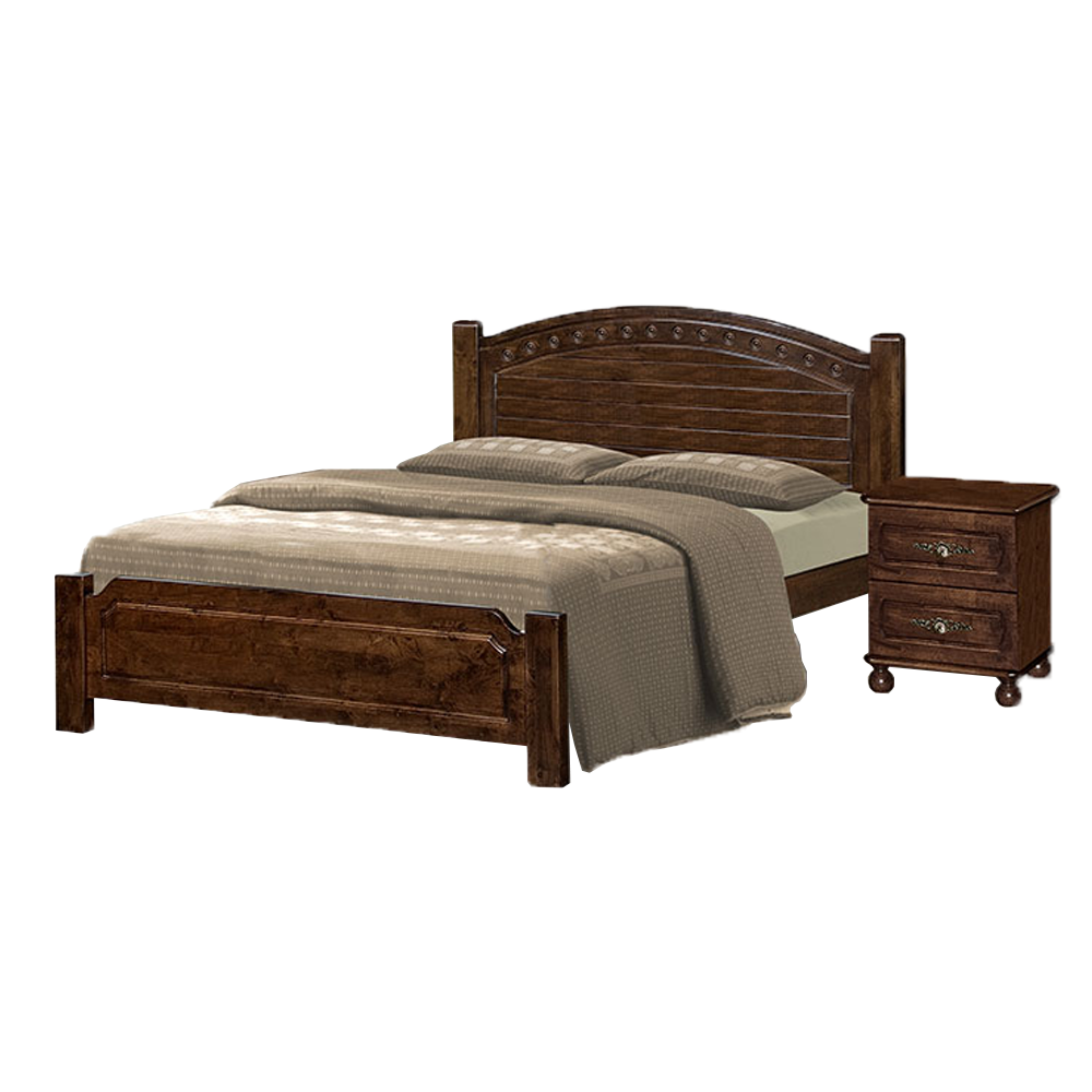 Wooden Bedframe Walnut 8115